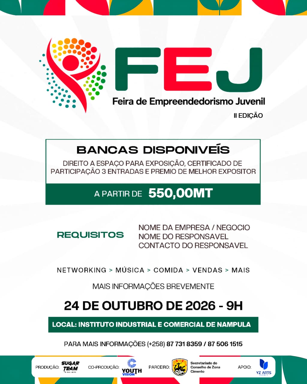Cartaz oficial da FEJ 2026